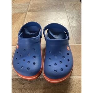 Crocs Gators Clogs Blue Orange Size 6 Kids Youth Slip On Shoes‎